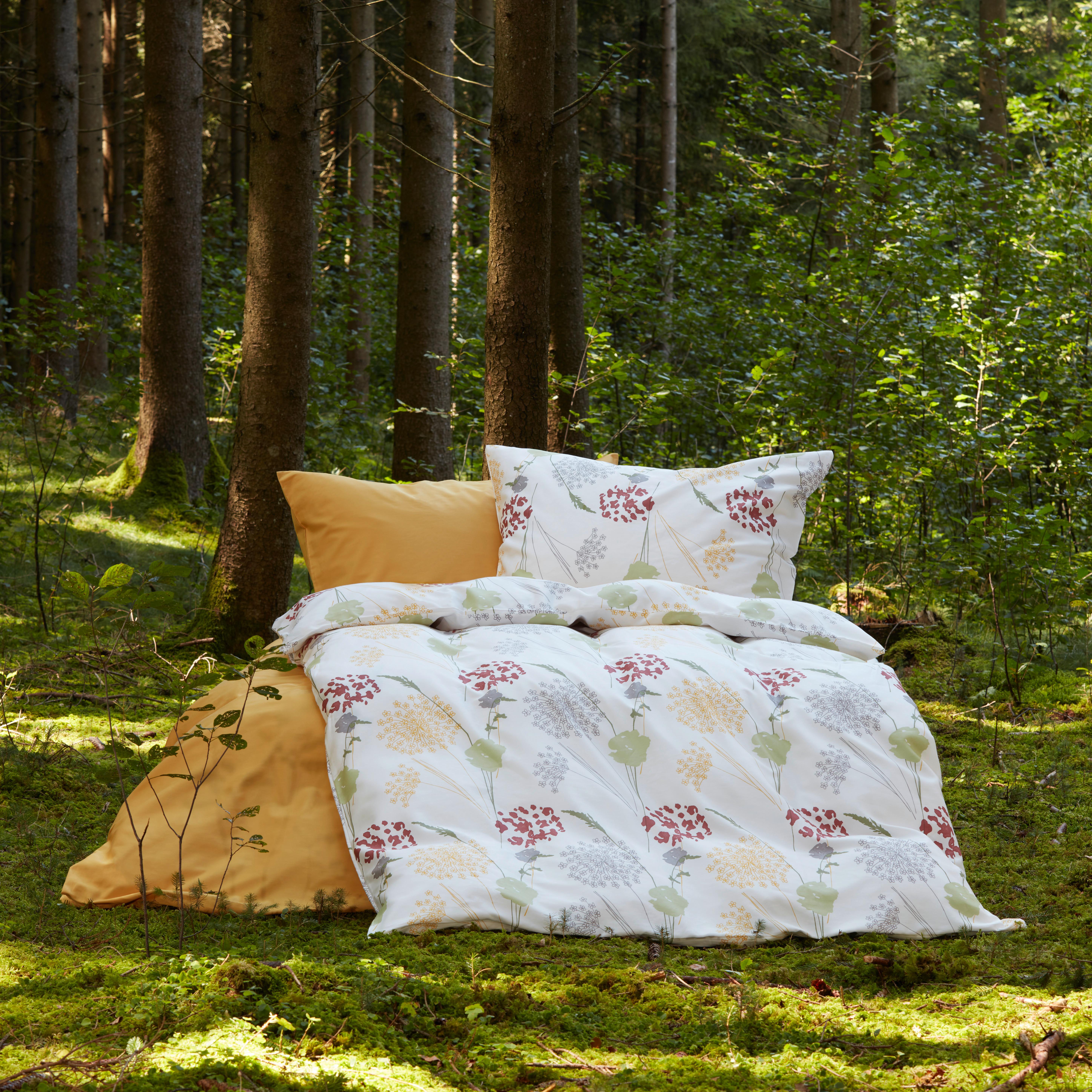 Bettwäsche Bio-Eva in Gelb ca. 135x200cm - Gelb, MODERN, Textil (135/200cm) - ecoTree
