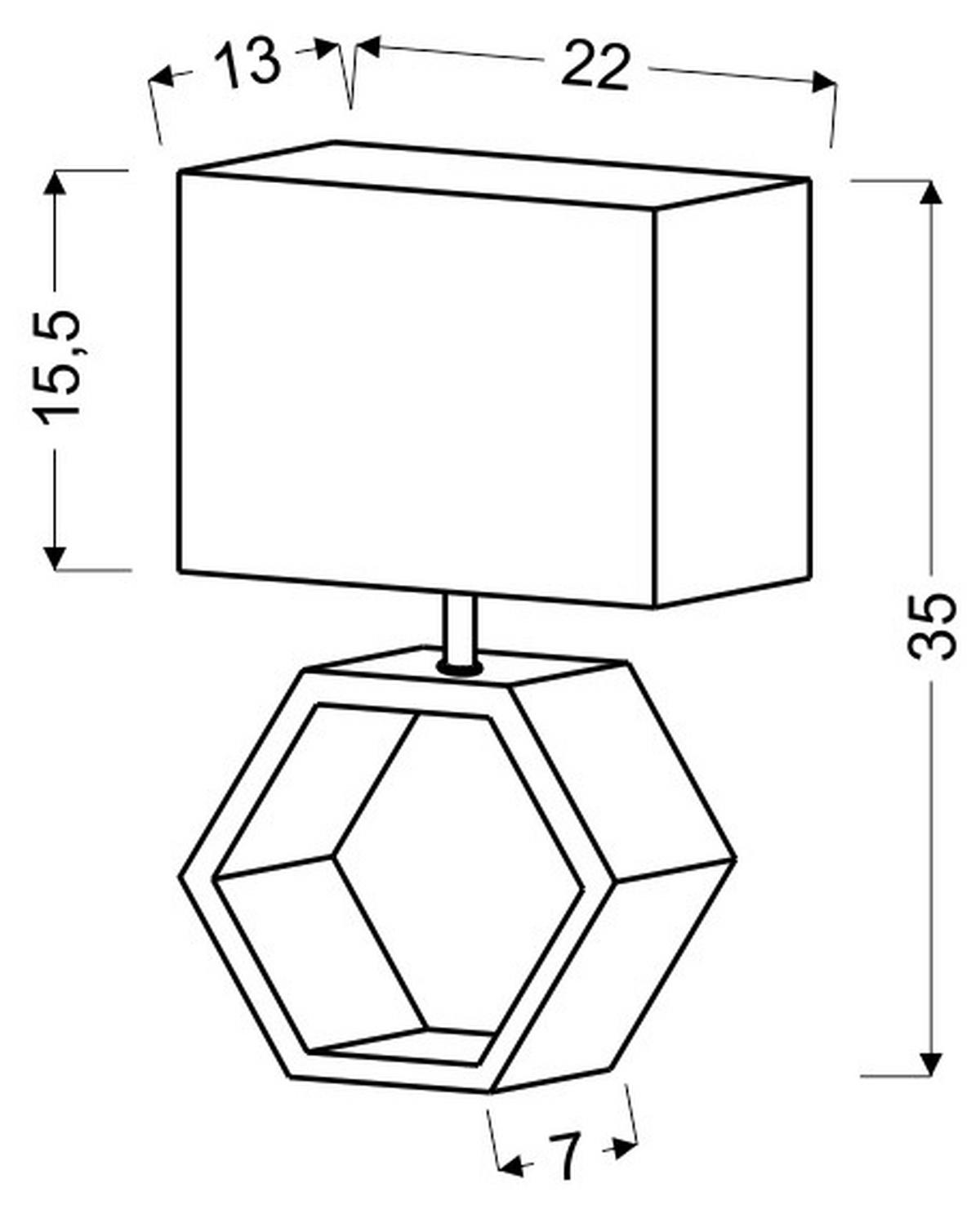 Svjetiljka Stolna 41-68545 - bež, Design, kamen/tekstil (22.5/22.5/35cm)