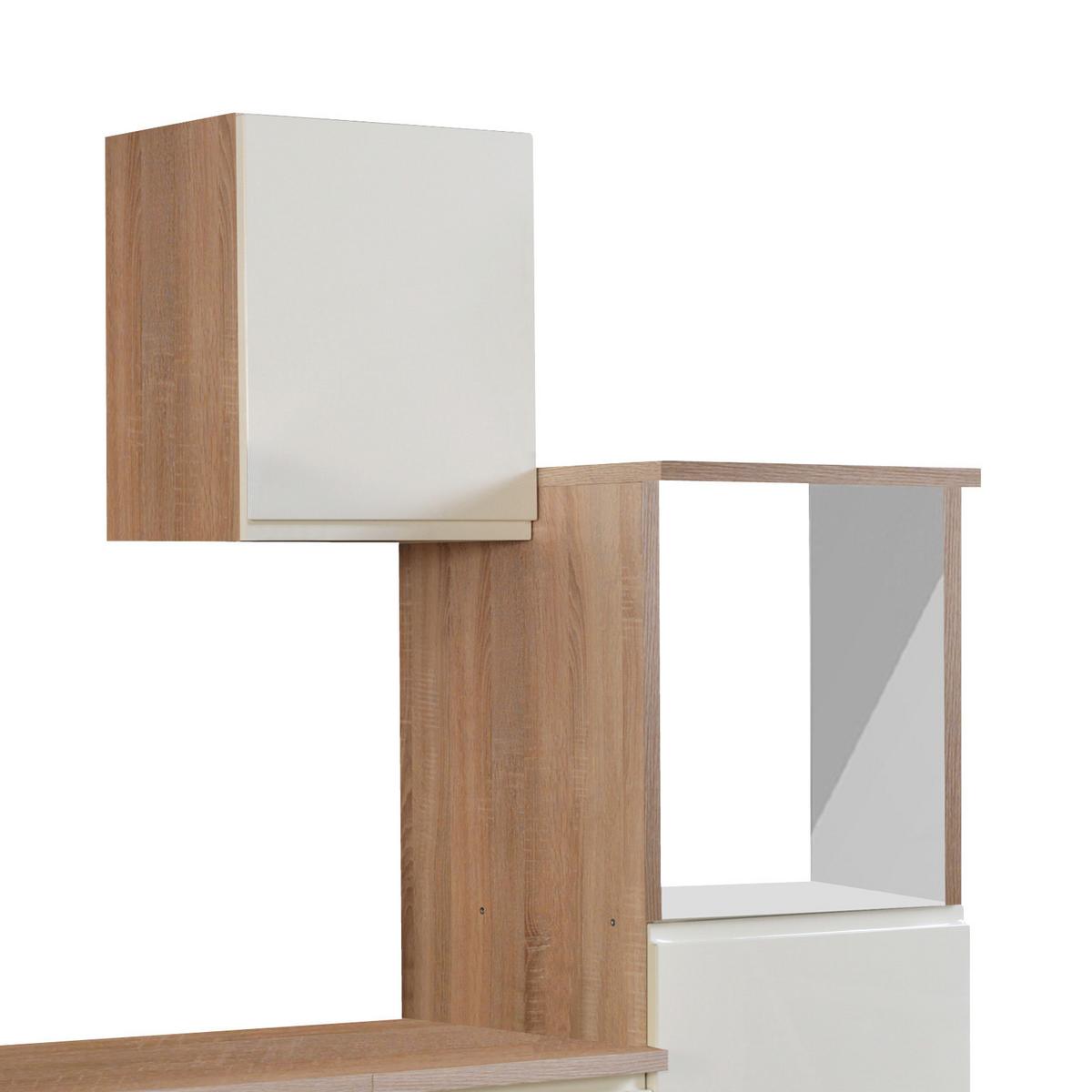 Küchenleerblock "Cardiff" Creme/Eiche - Creme/Sonoma Eiche, Basics, Holzwerkstoff (280cm) - Held