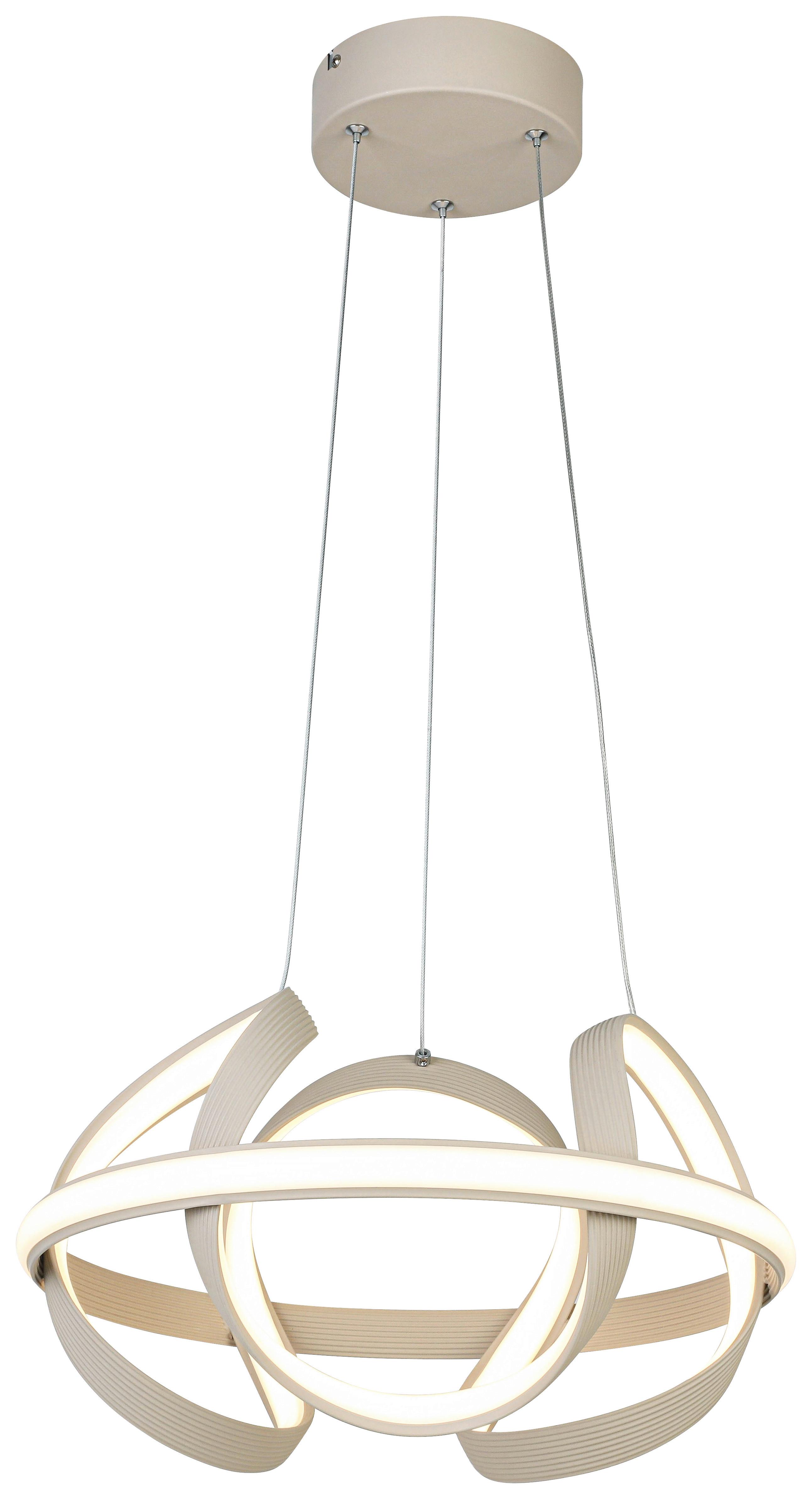 LAMPA WISZĄCA TARA - kolor piaskowy, Trend, tworzywo sztuczne/metal (41,5/120cm) - Collet's Monde