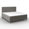 LIT BOXSPRING OLIVIA - gris/couleur chêne, MODERN, textile/bois (180/200cm) - Bessagi Home