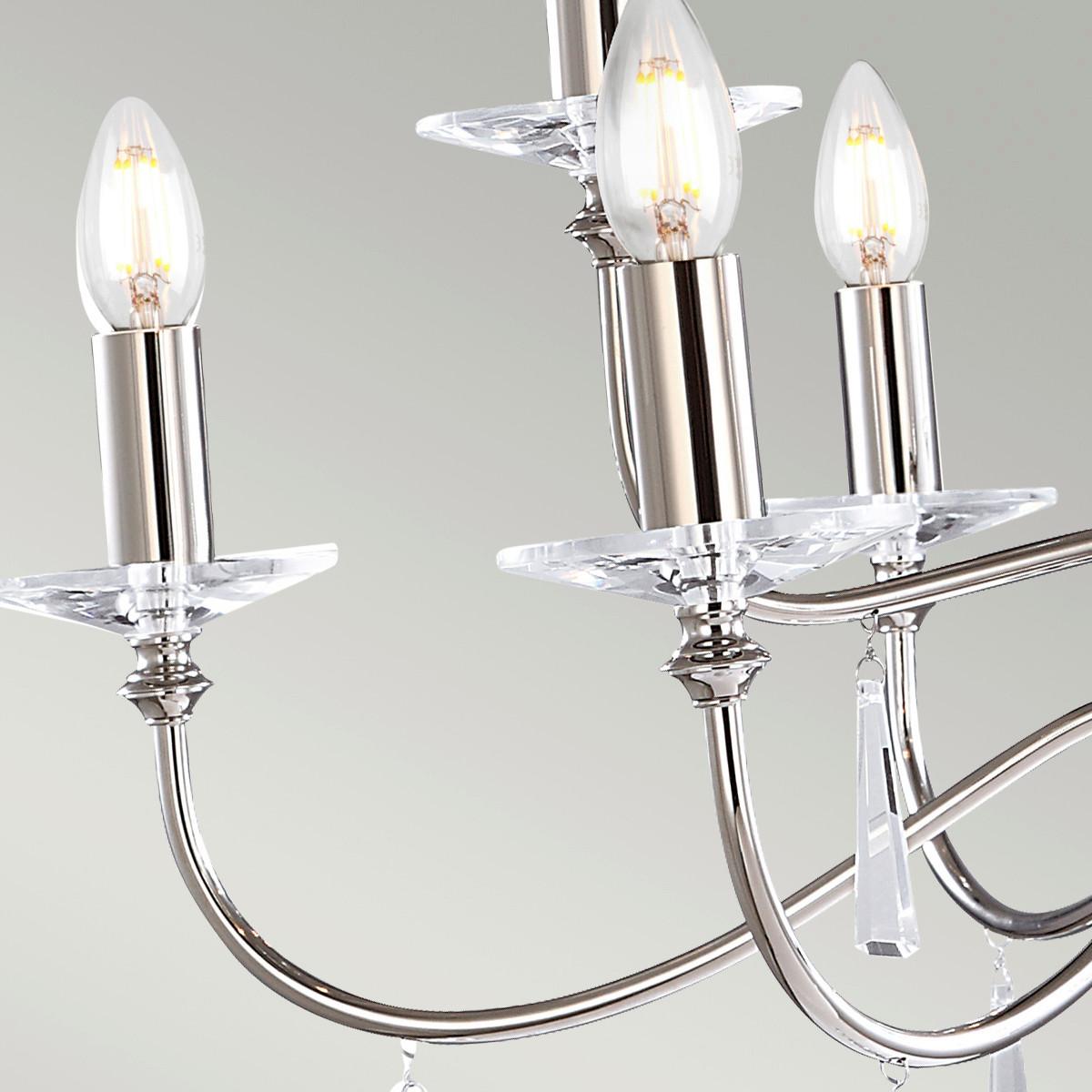 Luster Pol - boje nikla, Konvencionalno, staklo/metal (82/83cm) - Elstead Lighting