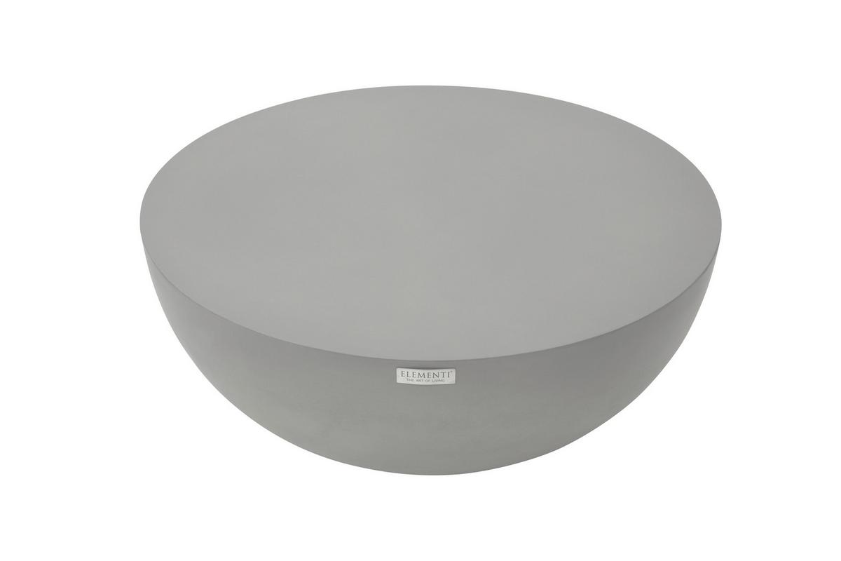Loungetisch Chronos Faserbeton Hellgrau - Hellgrau, KONVENTIONELL, Stein (87/87/35cm) - Gardenson