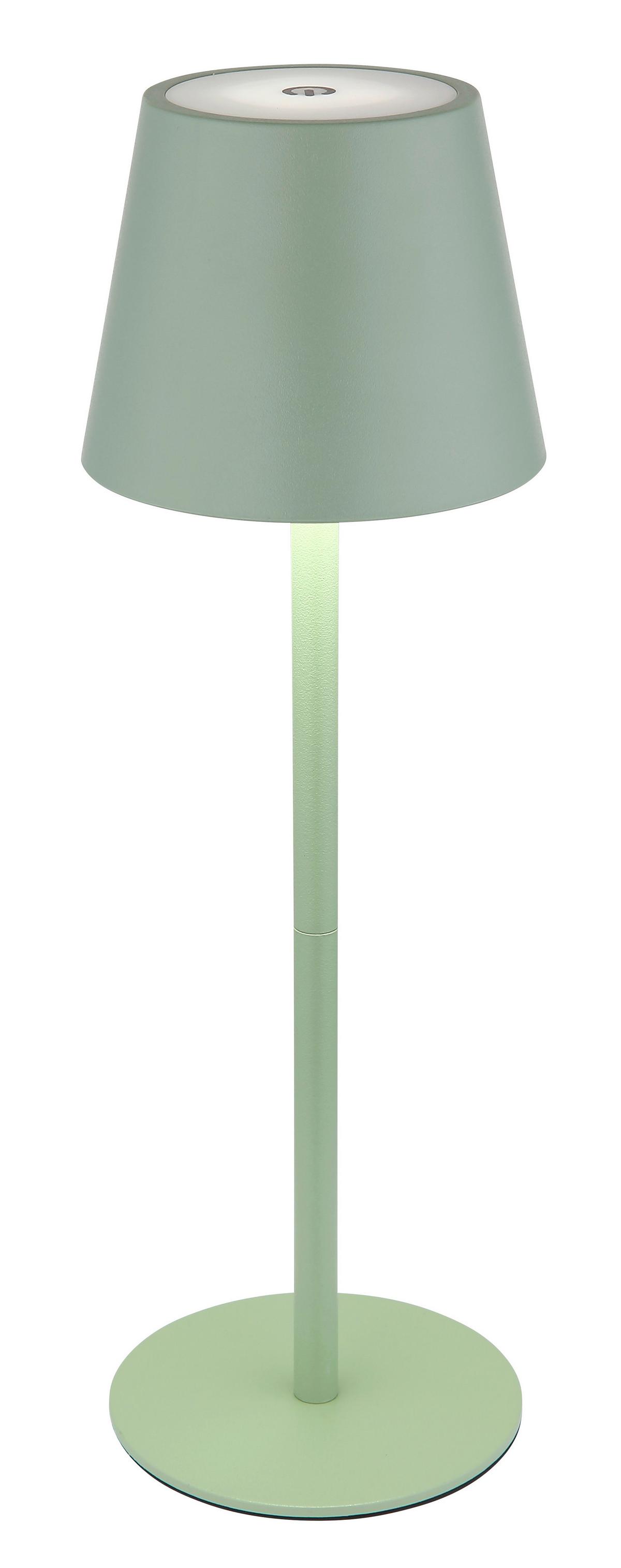 LED-Tischleuchte Vannie Hellgrün max. 3 Watt - Hellgrün, Design, Kunststoff/Metall (11,5/36cm) - Globo