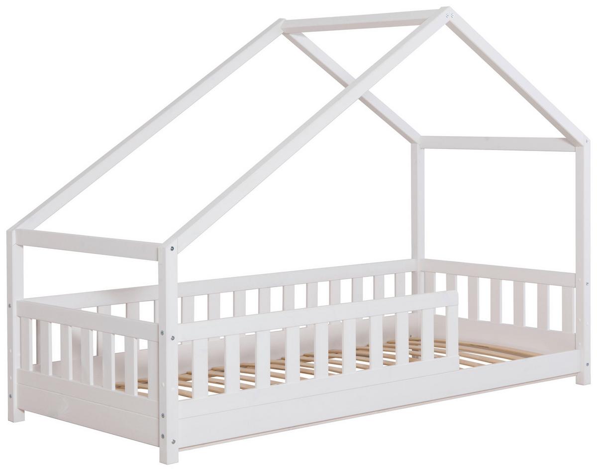 Hausbett Lou ca. 90x200 cm Holz Weiß - Naturfarben/Weiß, MODERN, Holz (90/200cm) - MID.YOU