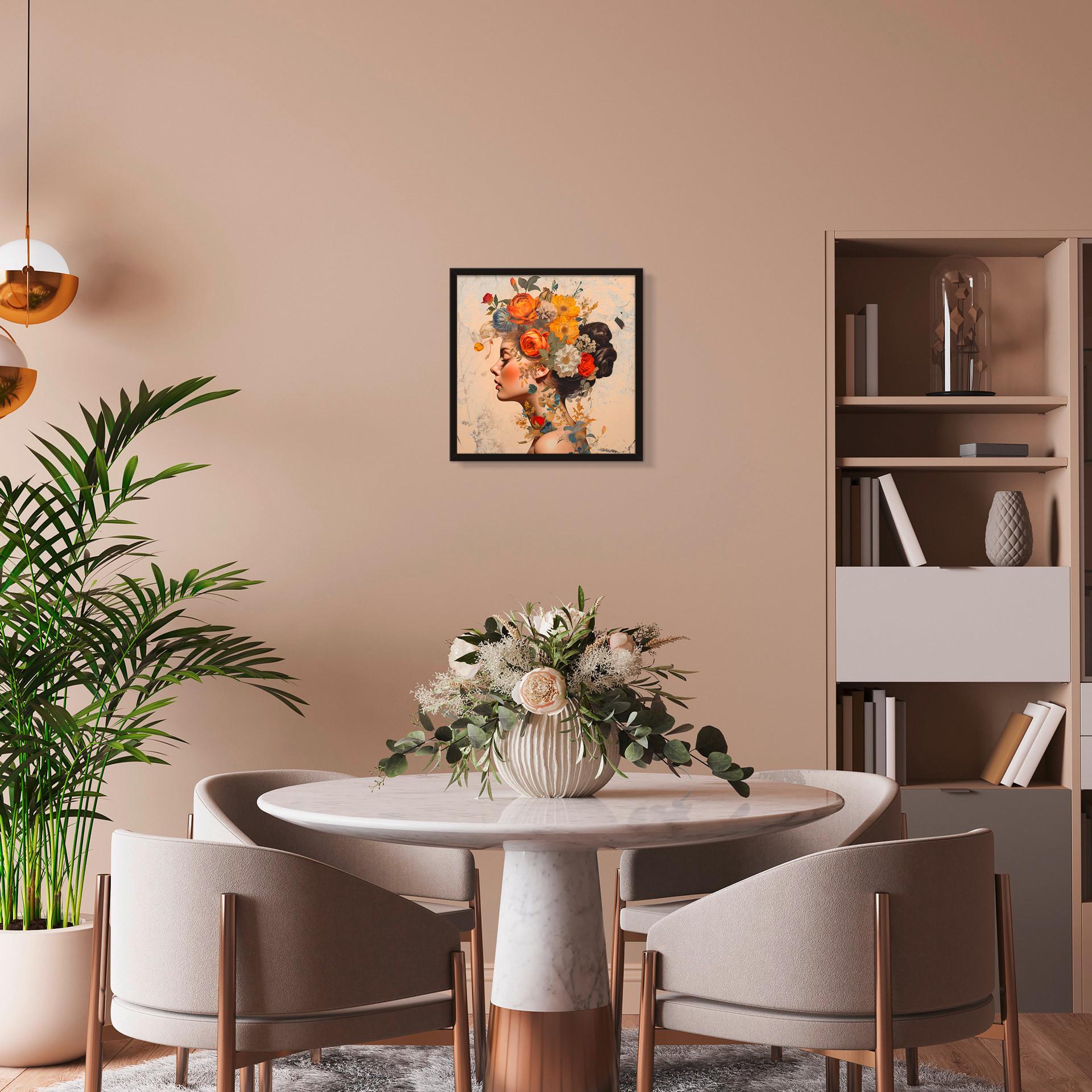 Kép Vous - fekete/színes, faalapú anyag/papír (30/30cm) - Modern Living