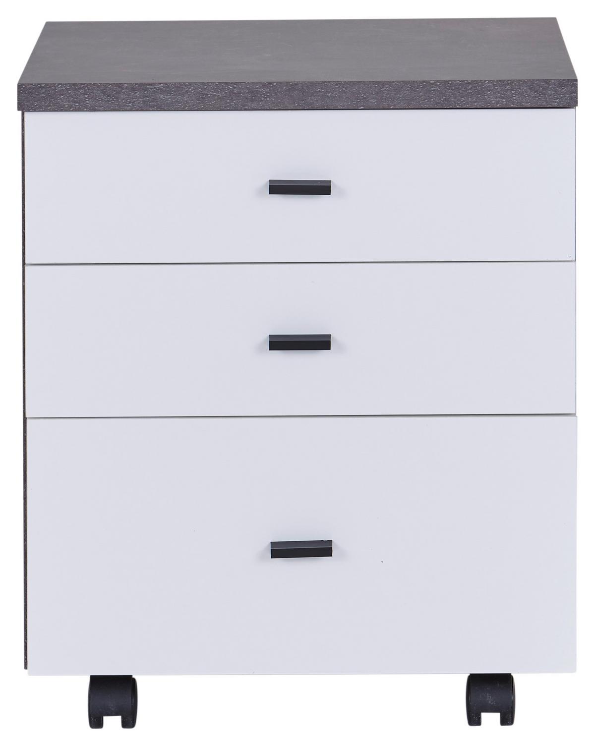 Predalnik Na Kolescih 4-You, Temno Siva, Bela - temno siva/bela, Moderno, umetna masa/leseni material (43/53/40cm) - Mömax