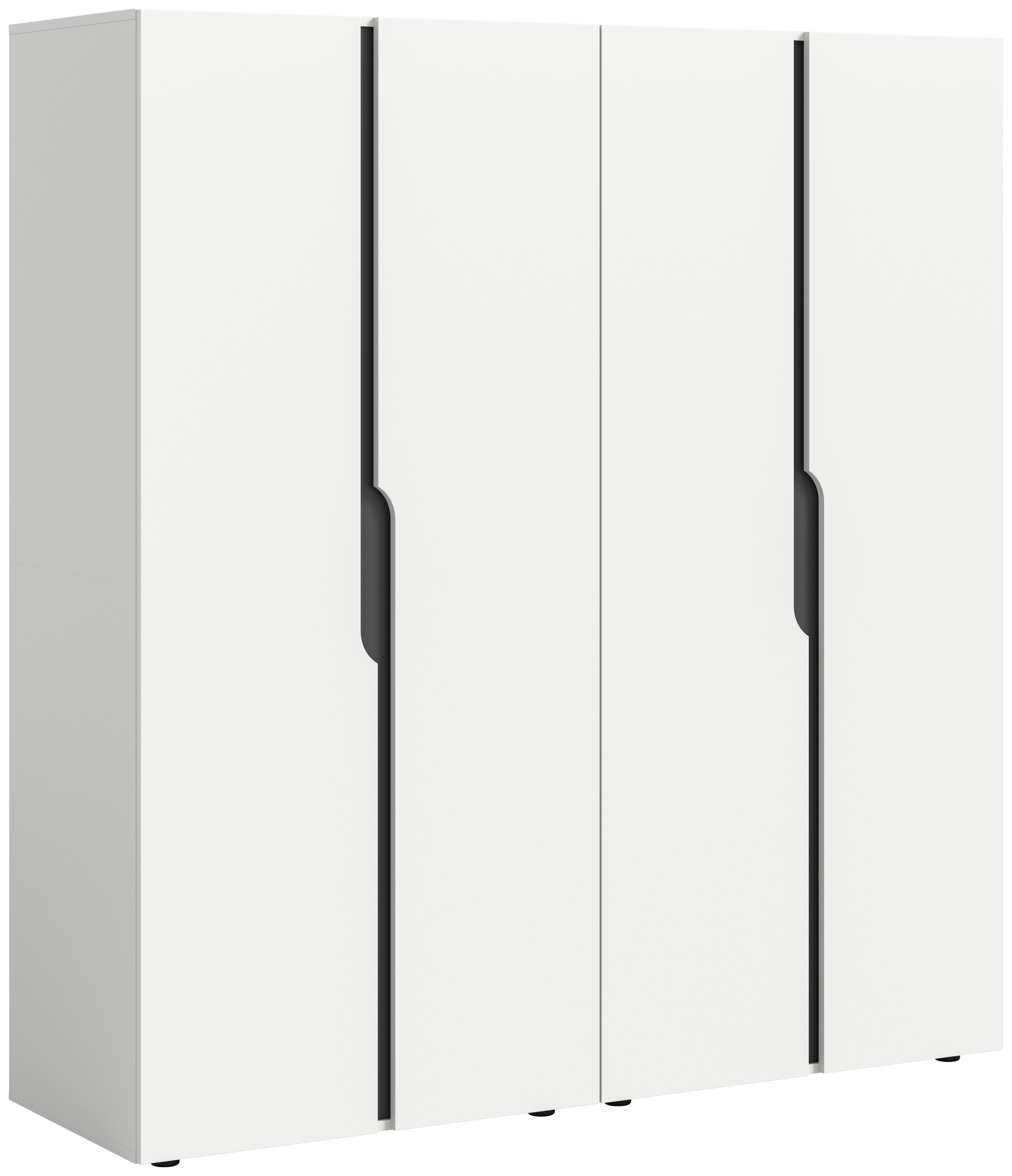 Drehtürenschrank ANGA Weiß - Weiß, MODERN, Holzwerkstoff (160/180/51cm) - MID.YOU