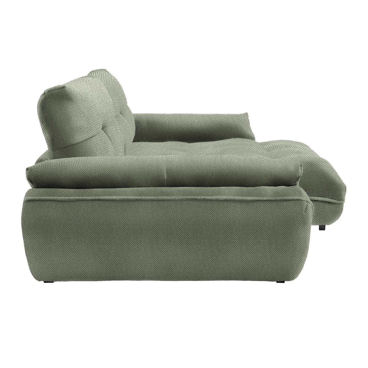 Wohnlandschaft Vivo Grün - Schwarz/Grün, Modern, Kunststoff/Textil (317/63/179cm) - Premium Living