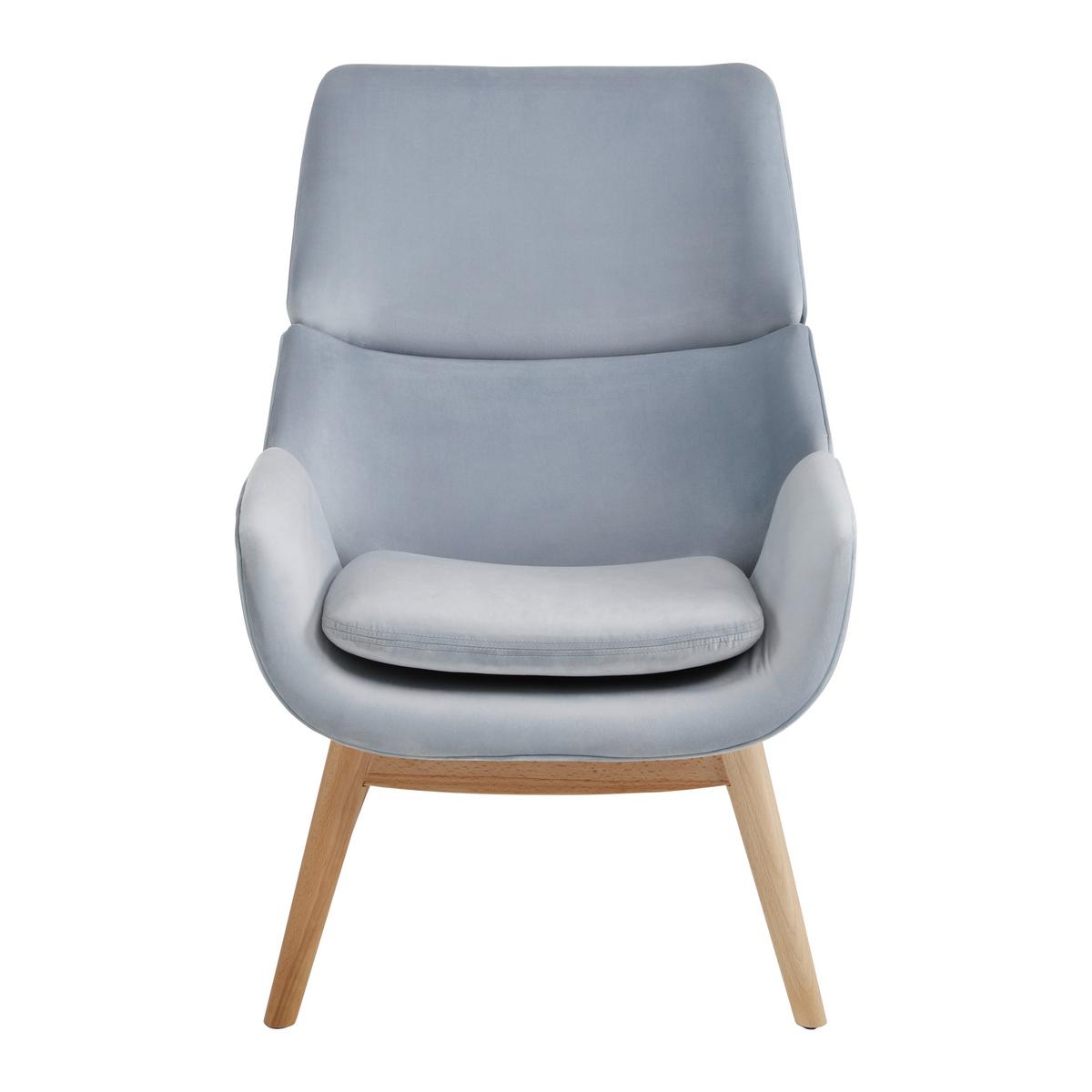 Naslonjač Felia - svijetlo siva/boje bukve, Moderno, drvo/tekstil (71/92,5/79cm) - Bessagi Home