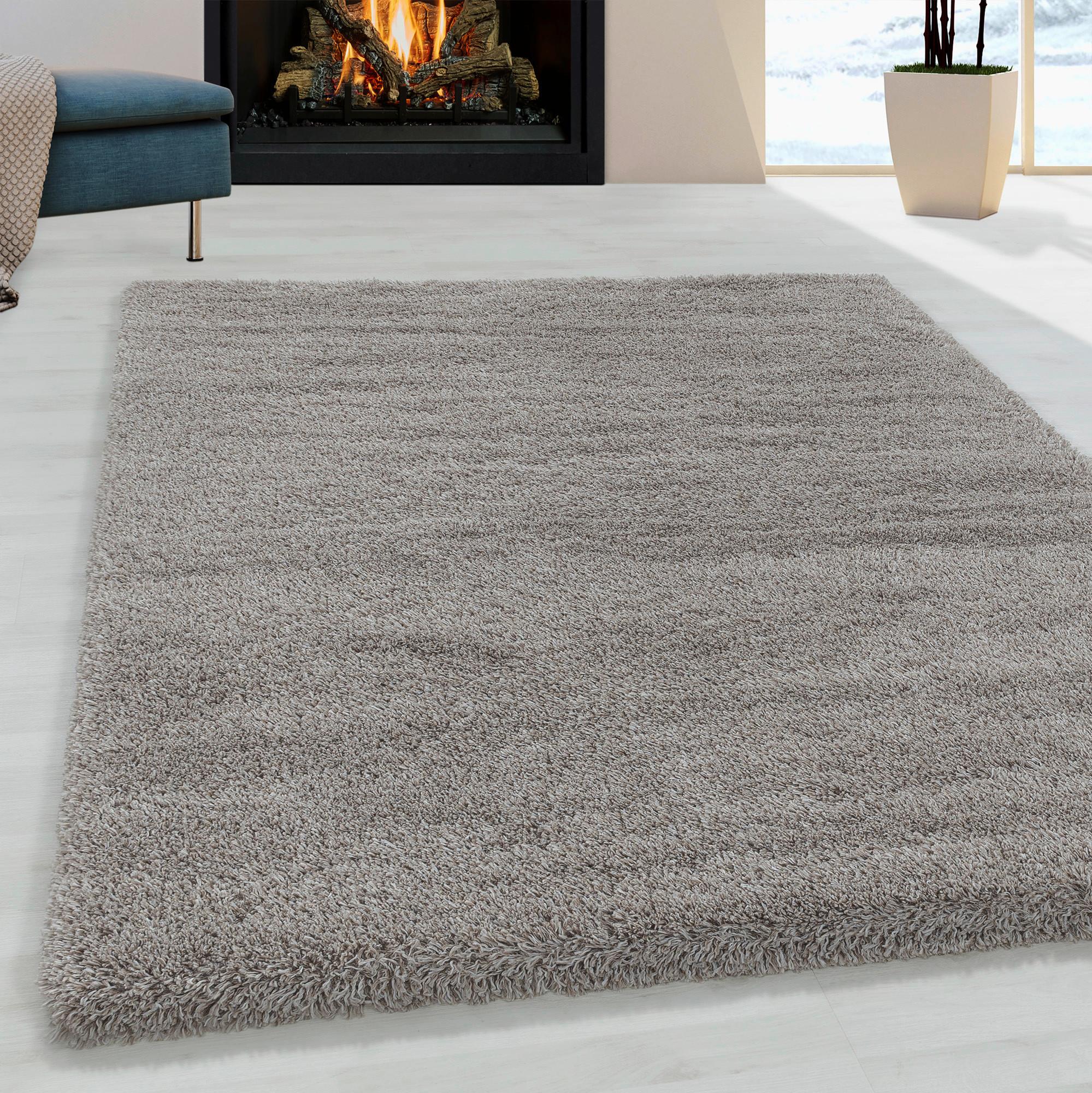Hochflorteppich Fluffly Beige ca. 200x290cm - Beige, Basics, Textil (200/290cm)