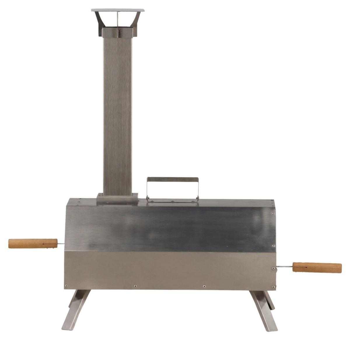 Pizzaofen Hamna ca. 76,4x68,1x40 cm Silber - Silberfarben, KONVENTIONELL, Metall (76,4/68,1/40cm) - Gardenson