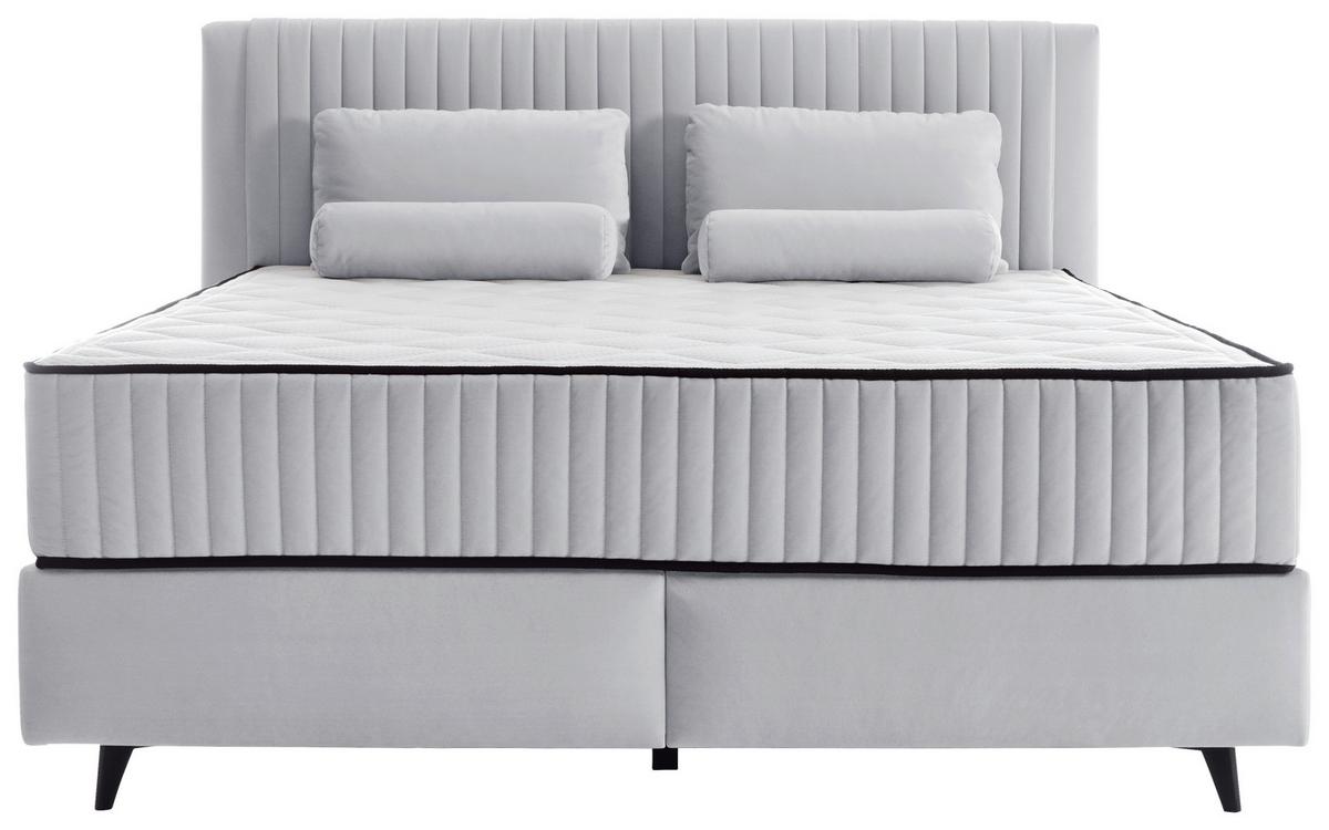 PAT BOX DREAM - gri deschis, Modern, lemn/textil (140/200cm) - Premium Living