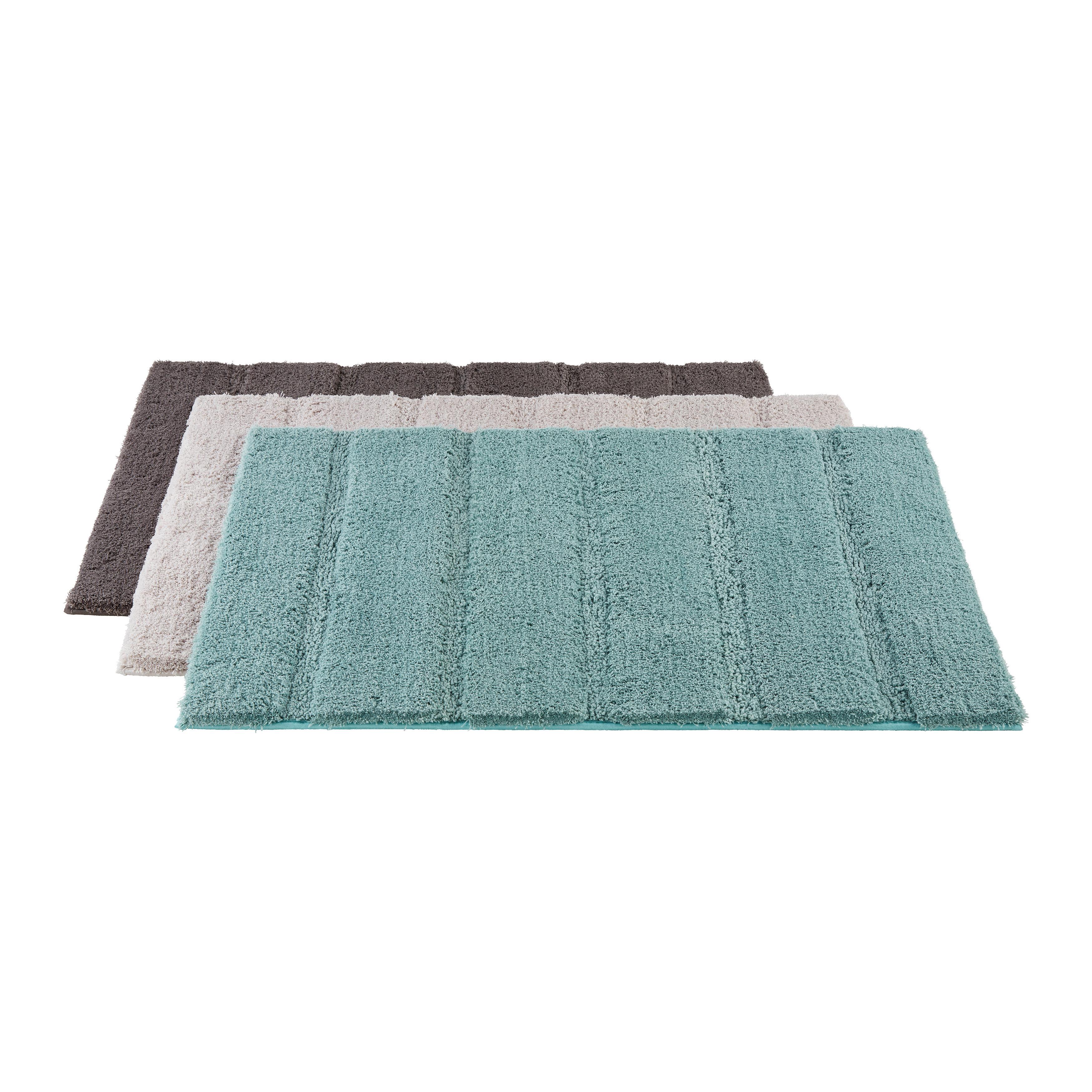 Badematte Stripe in Anthrazit ca. 60x90cm - Anthrazit, MODERN, Textil (60/90cm) - Modern Living