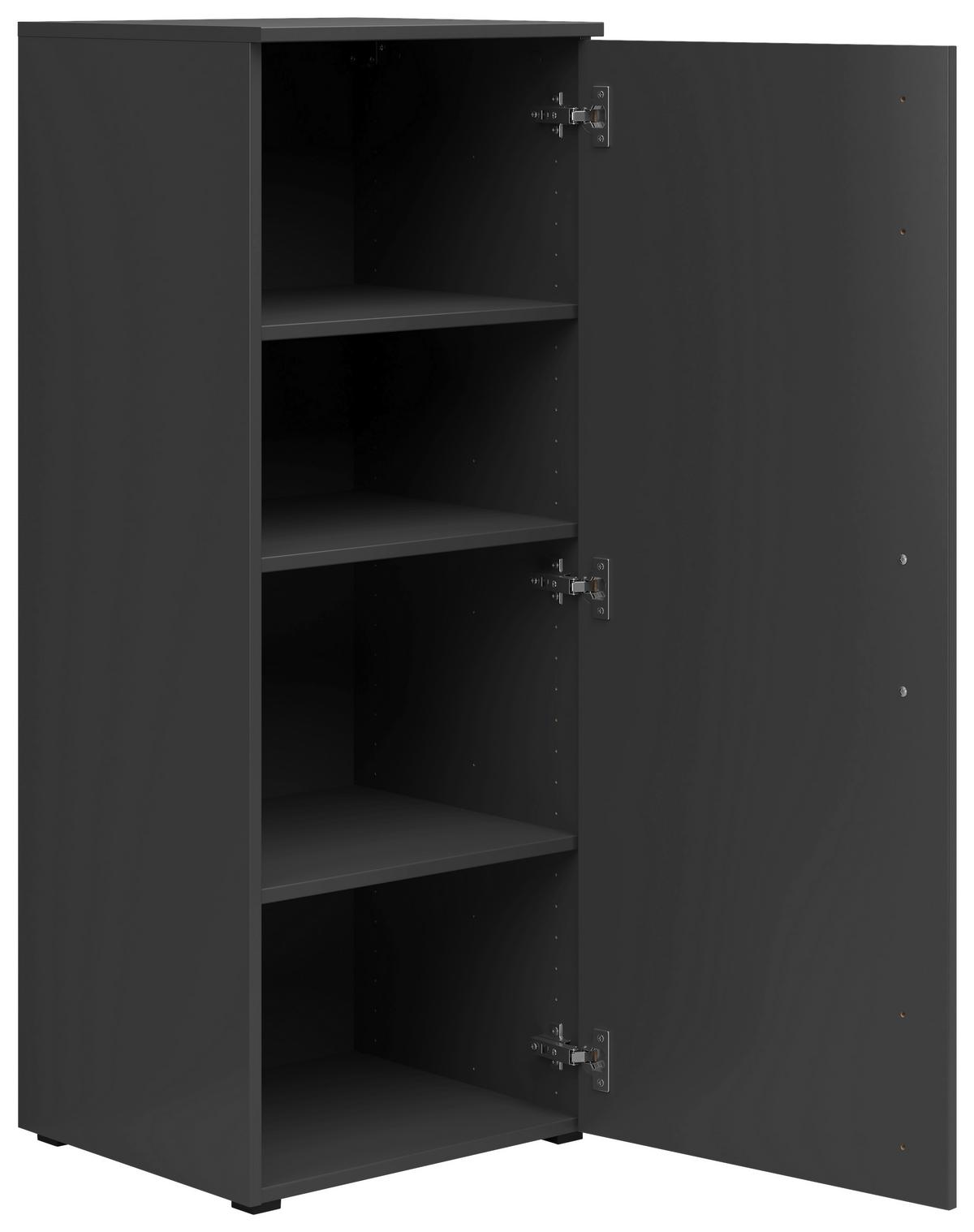 Kommode Multistauraum Graphitfarben - Anthrazit/Graphitfarben, Modern, Holzwerkstoff/Kunststoff (45/115/40cm) - Premium Living