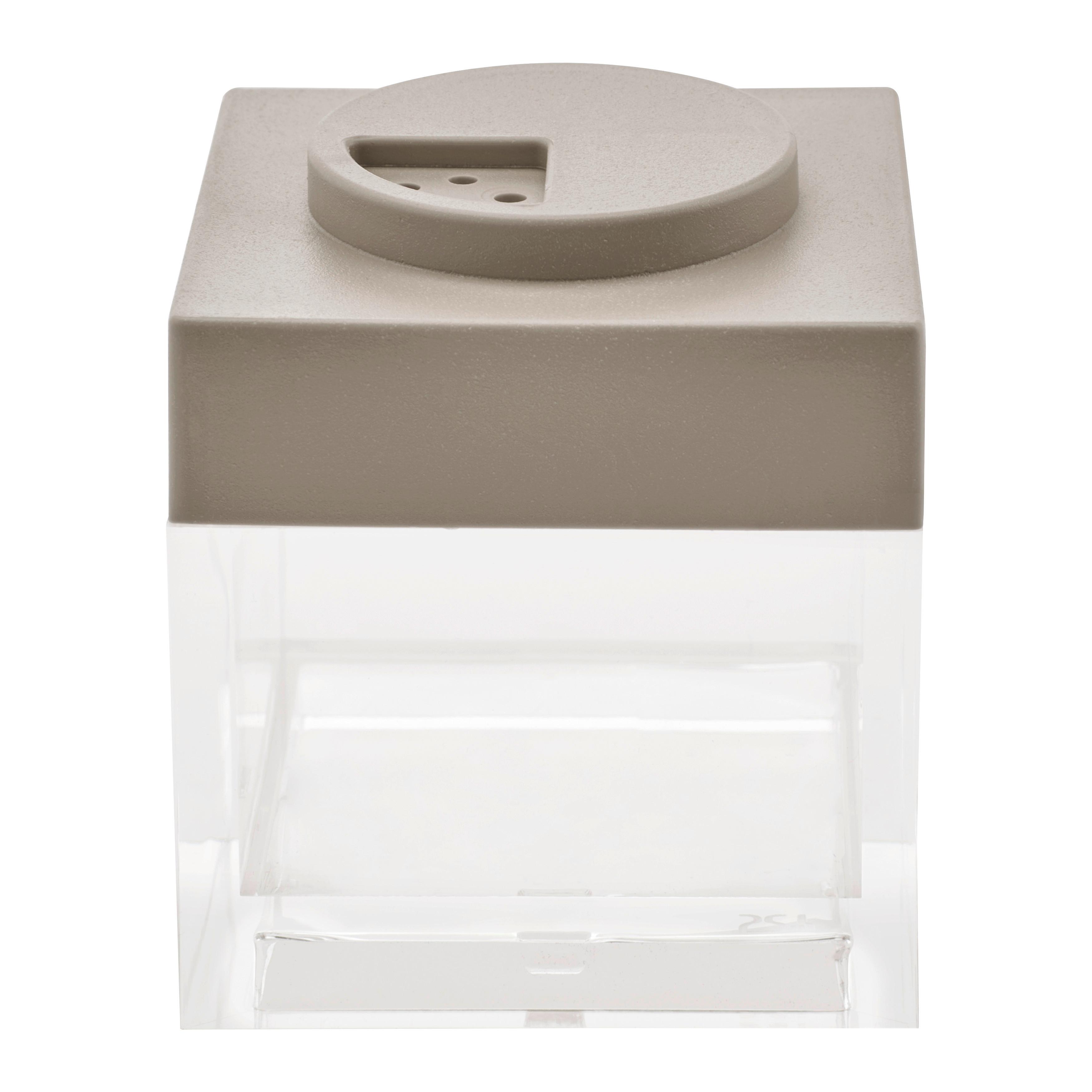 POJEMNIK KUCHENNY ADORNO - szarobrązowy/przezroczysty, tworzywo sztuczne (5/5/5,5cm)