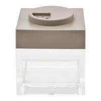 POJEMNIK KUCHENNY ADORNO - szarobrązowy/przezroczysty, tworzywo sztuczne (5/5/5,5cm)