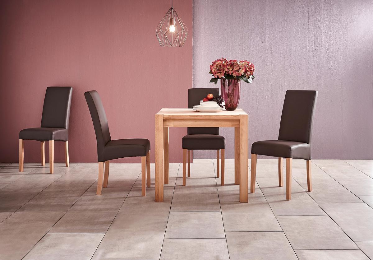 STÓŁ DO JADALNI TINA - kolor bukowy/buk twardzielowy, Lifestyle, drewno (80/80/75cm) - Carryhome