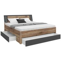 PAT SATURN 180 - culoare lemn stejar/stejar închis la culoare, Konventionell, material pe bază de lemn (180/200cm)