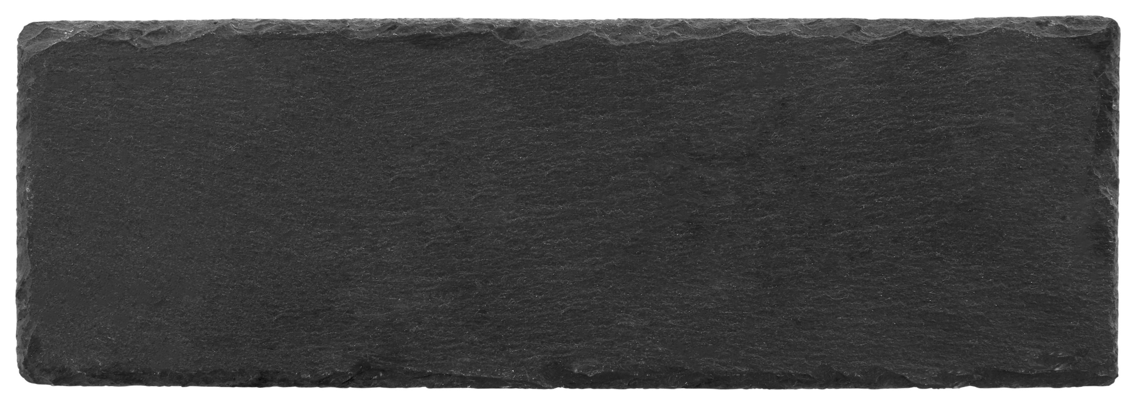 Servierplatte Stoney In Schwarz - Schwarz, Modern, Kunststoff/Stein (30/10/0,7cm) - Zandiara