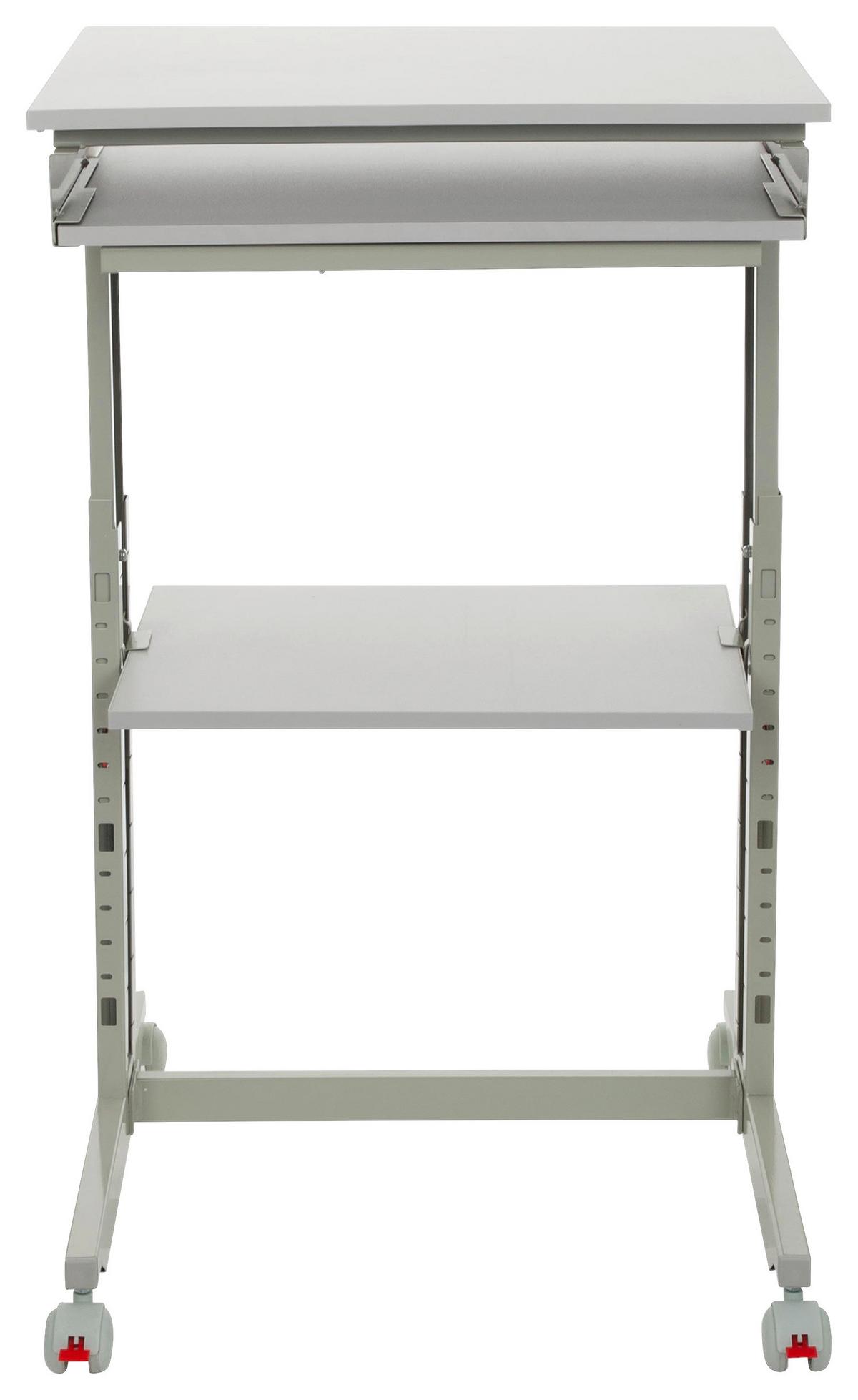 Pisalna Miza Workstation, Siva - siva, Basics, kovina/umetna masa (60/71,5-107,5/50cm) - MID.YOU