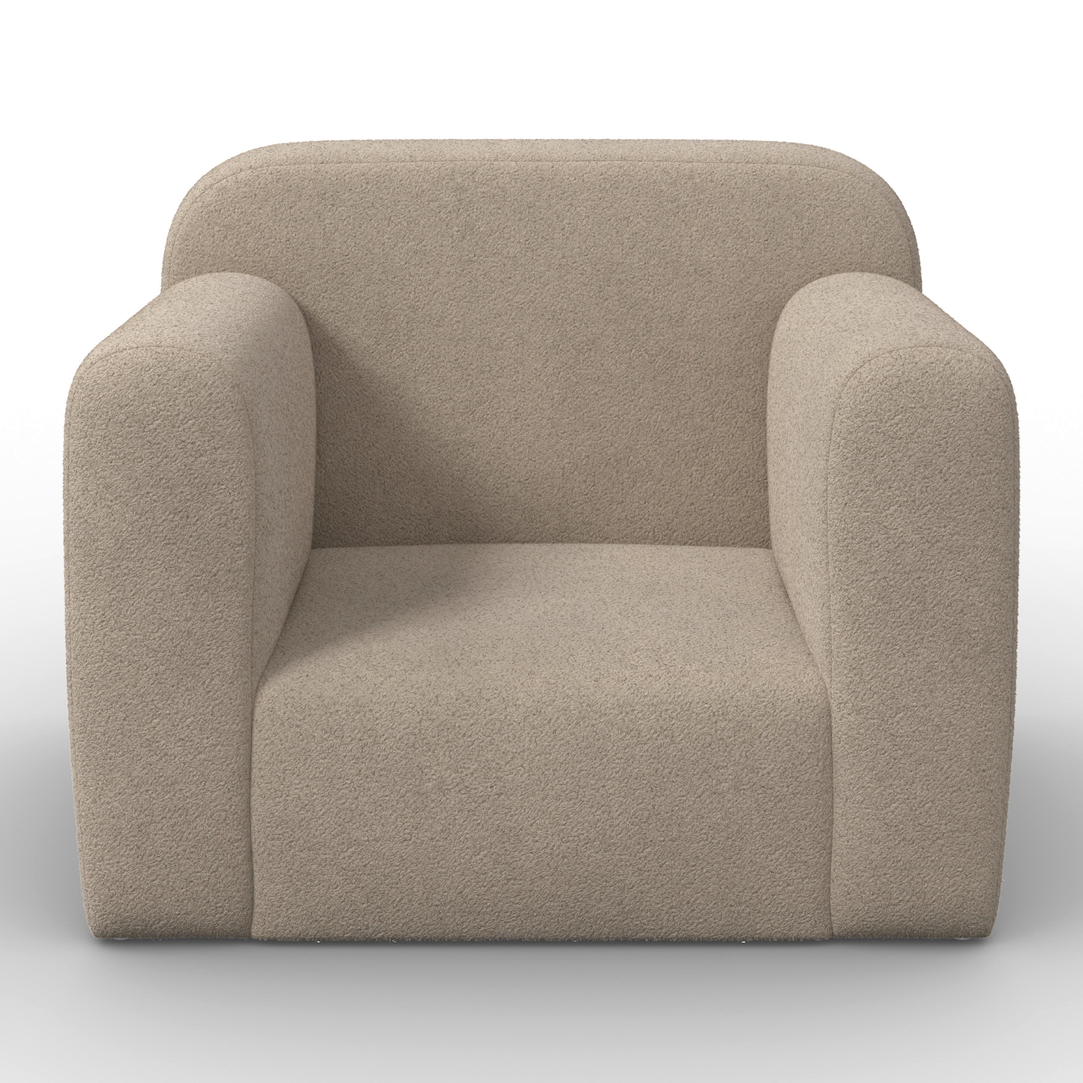 BARNFÅTÖLJ BONNY - beige, Modern, trä/textil (61,5/48/45cm) - Bessagi Kids