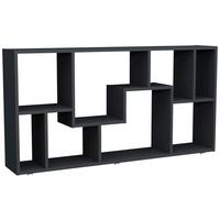 Regal Lanisa - Anthrazit/Silberfarben, Design, Holzwerkstoff/Kunststoff (116/58/20cm) - MID.YOU