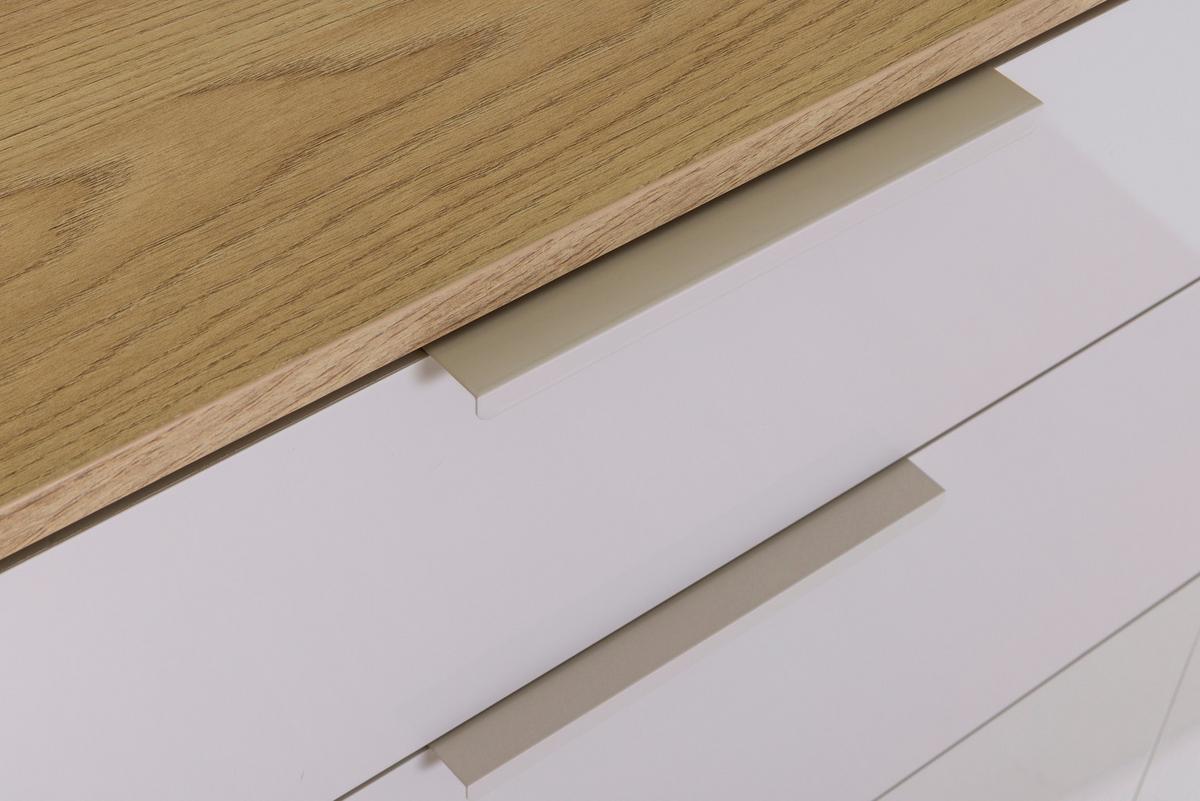 Sideboard Macchiato Eichefarben/Kaschmir - Kaschmir/Eichefarben, MODERN, Holzwerkstoff/Metall (137,4/88,5/35,5cm) - Mömax