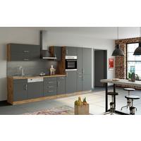 Küchenblock Sorrento ohne Geräte ca. 360 cm Anthrazit - Eichefarben/Anthrazit, MODERN, Holzwerkstoff (360cm) - Held