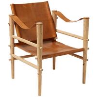Sessel Noble 3155062 - Naturfarben/Braun, Romantik / Landhaus, Leder/Holz (59/79/61cm) - MID.YOU