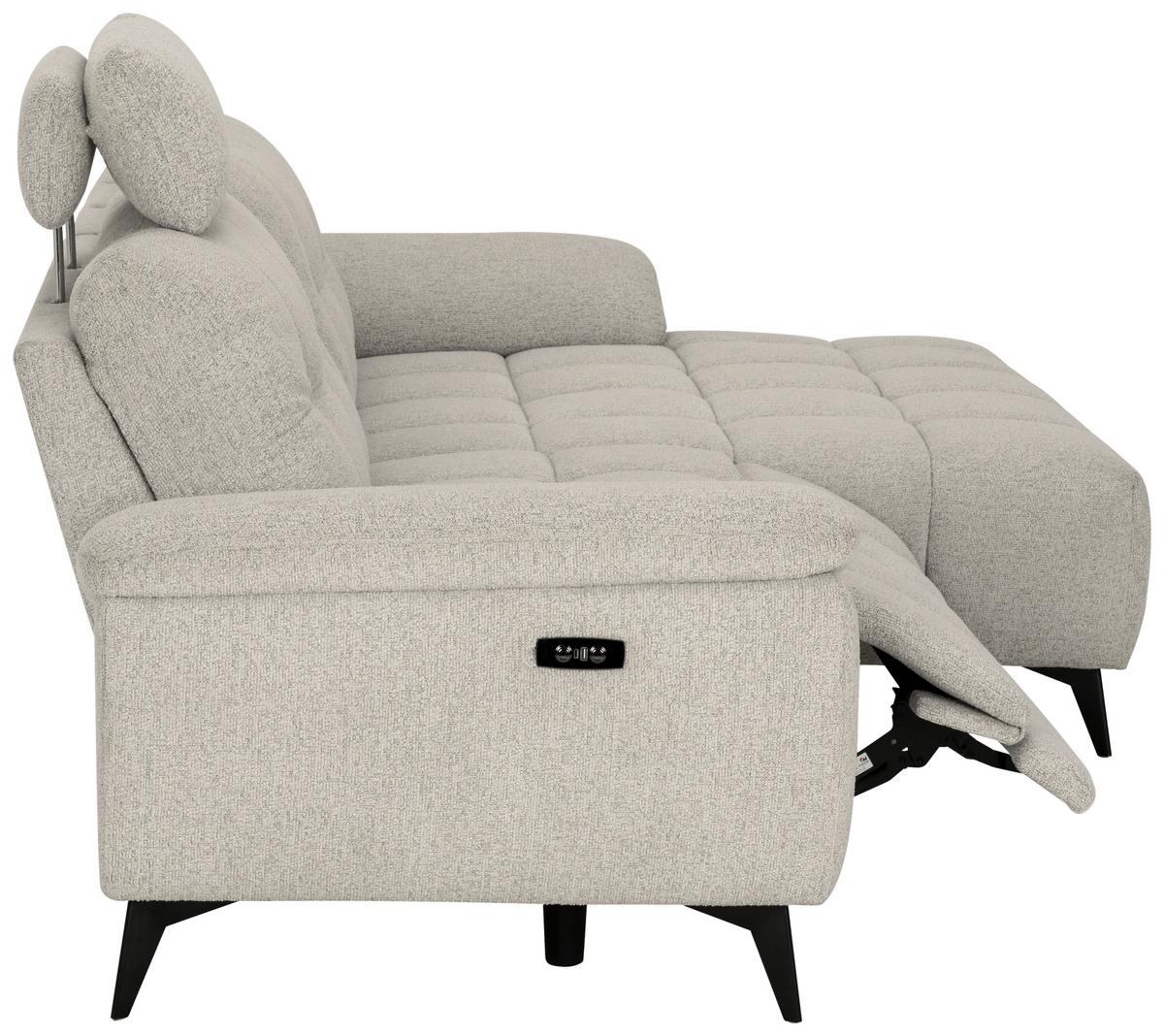 Sedežna Garnitura Venice, Desna - črna/bela, Moderno, kovina/tekstil (268/107/156cm) - Premium Living