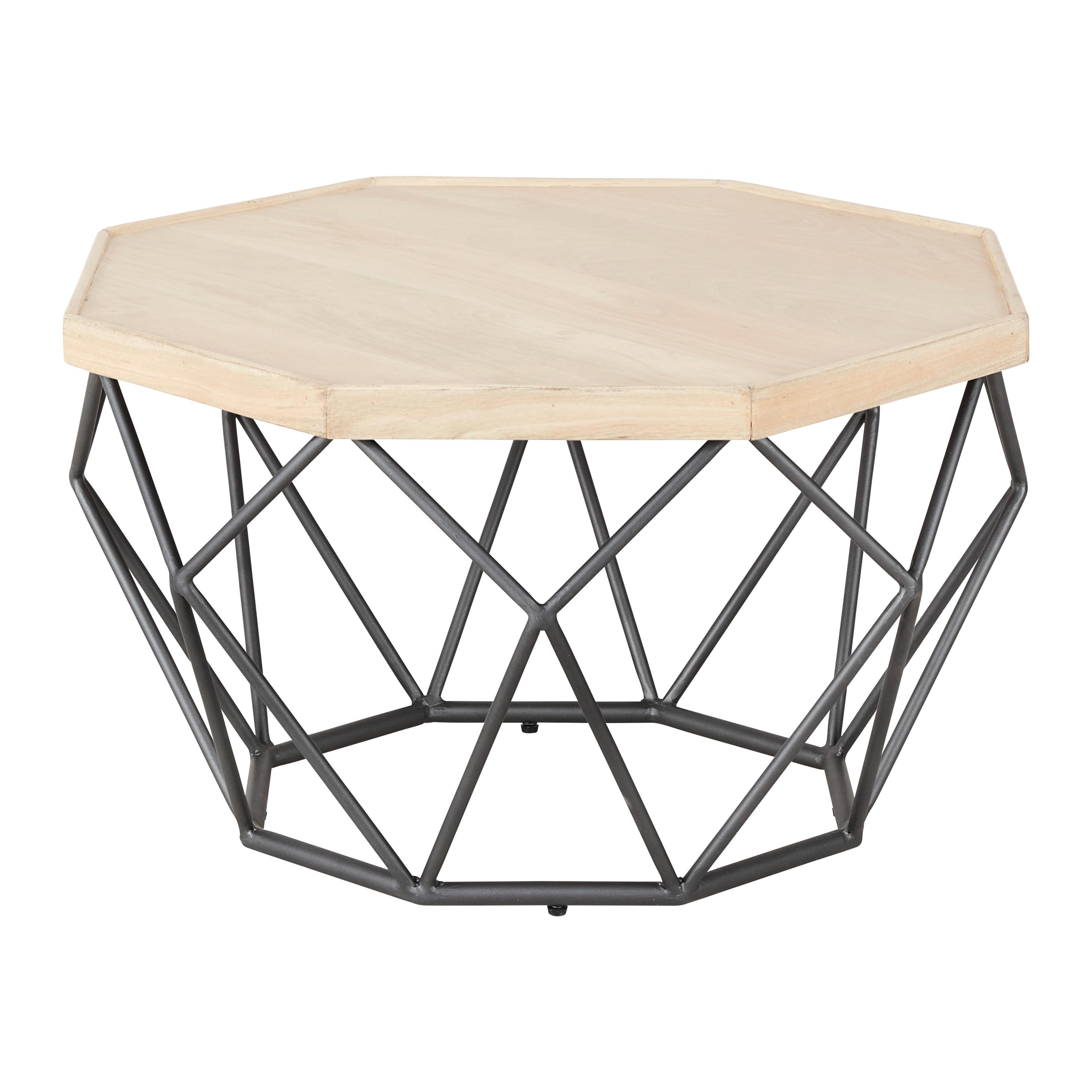 Stolić Across - prirodne boje/crna, Natur, drvo/metal (75/75/42cm) - Zandiara