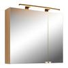 SPEGELSKÅP ARIS -EXKLUSIV- - svart/ekfärgad, Modern, metall/trämaterial (80/70/20cm) - Mömax