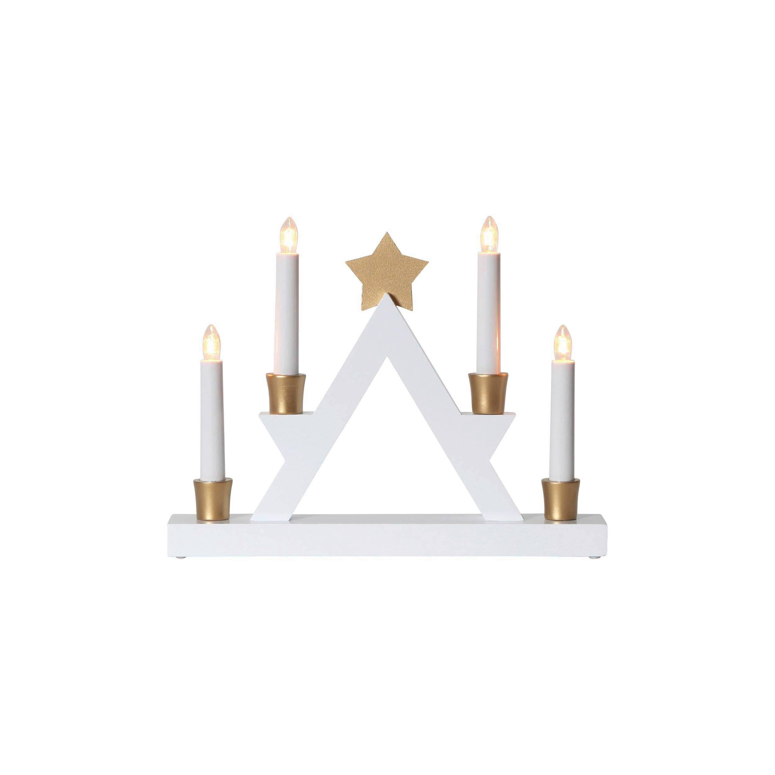 Led-dekoleuchte 410408 - Weiss/Goldfarben, Basics, Holz/Kunststoff (33/6/26cm) - Eglo