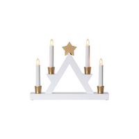 Led-dekoleuchte 410408 - Weiss/Goldfarben, Basics, Holz/Kunststoff (33/6/26cm) - Eglo