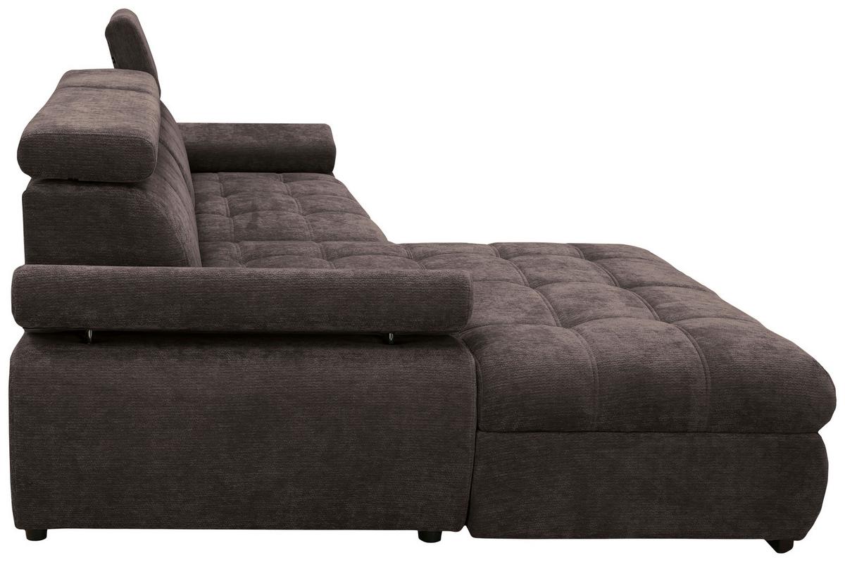 Kutna Garnitura Vegas - tamno smeđa/crna, Design, drvo/tekstil (173/294cm) - Modern Living