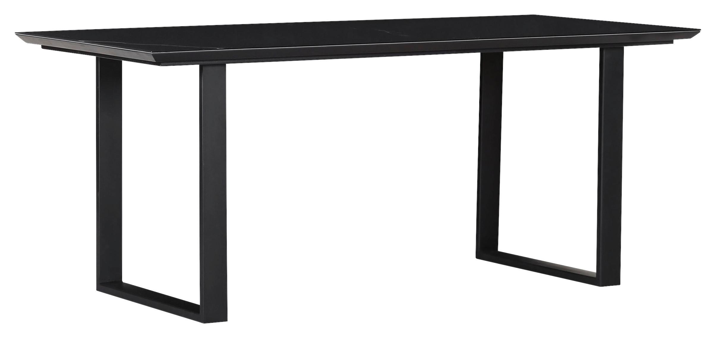 STÓŁ DO JADALNI INIZIO - czarny, Modern, materiał drewnopochodny/metal (180/90/76cm) - Livetastic