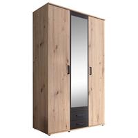 Ormar Za Odjeću Chicago - boje hrasta/antracit, Basics, staklo/drvni materijal (120/196/53,5cm) - MID.YOU