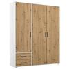 Ormar S Klasičnim Vratima Voyager - bijela/siva, Moderno, drvni materijal/plastika (140/194/53cm) - Modern Living