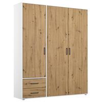 DULAP USI ROTATIVE VOYAGER - alb/stejar Artisan, Modern, material pe bază de lemn (140/194/53cm) - Modern Living