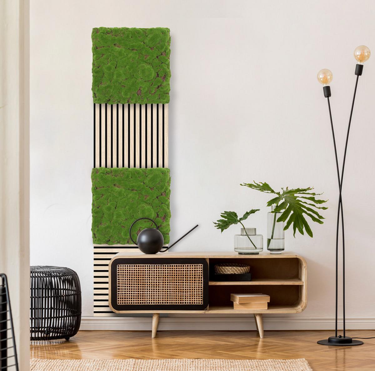 PANEL AKUSTYCZNY 11111 FOREST GREEN BULK DESIGN - jasnozielony, Konventionell, materiały naturalne (52/52/2,6cm) - Jangal