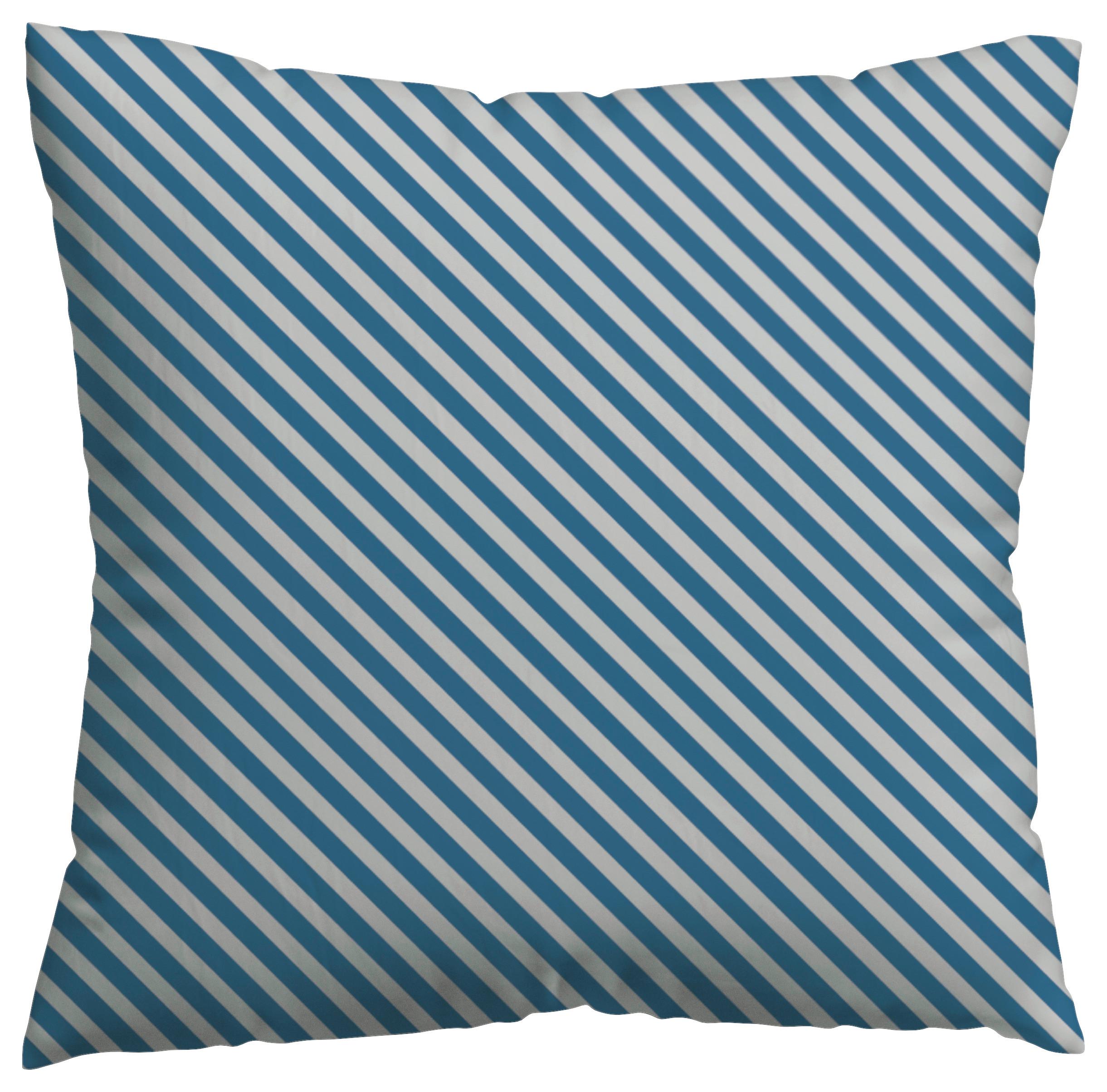 Kissenbezug Woven Satin Blau/Hellgrau ca. 40x40cm - Blau/Hellgrau, Basics, Textil (40/40cm) - Schlafgut