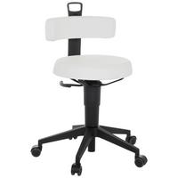 Pisarniški Stolček Top Work Flex Pu, Bela - črna/bela, Basics, umetna masa/usnje (40/74-86/46cm) - MID.YOU