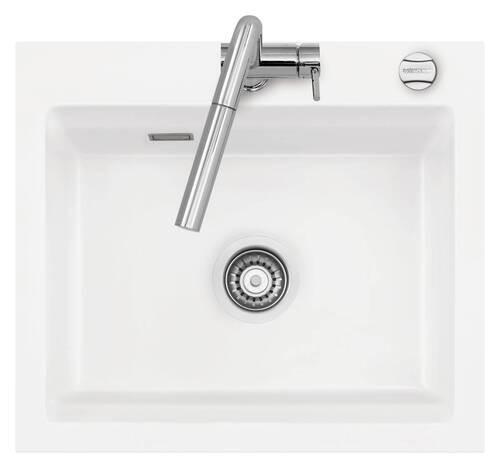 Einbauspüle Kara 57F, Polar - Weiß, MODERN, Keramik (55,5/48,6cm) - Systemceram