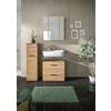 Badezimmer Ice 3-tlg. Eiche Artisan - Schwarz/Eiche Artisan, Basics, Holzwerkstoff/Kunststoff (90cm) - MID.YOU