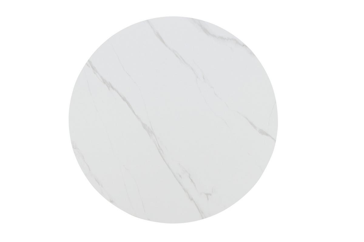 Jedilna Miza Aiden, Bela, Barva Oreha, Ø 120cm - barva oreha/bela, Moderno, leseni material/les (120/75cm) - MID.YOU