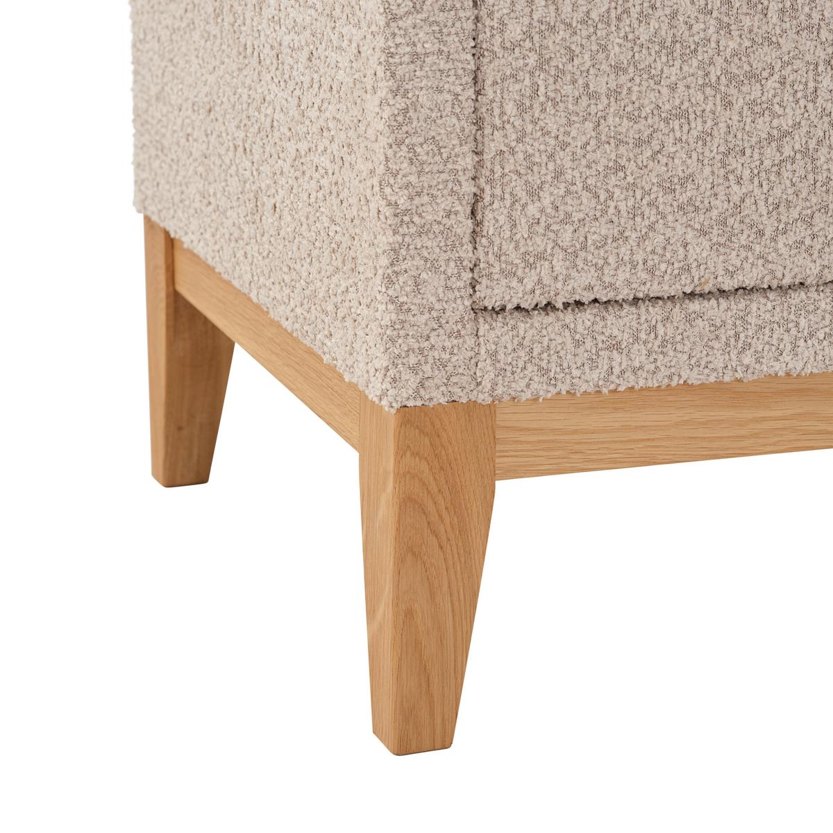 Noćni Ormarić Smile - krem, Konvencionalno, staklo/drvni materijal (49/58,5/46cm) - Premium Living