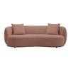 Bigsofa Leonas Rosa - Schwarz/Rosa, MODERN, Kunststoff/Textil (235/72/110cm) - Premium Living