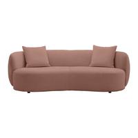 Bigsofa Leonas Rosa - Schwarz/Rosa, MODERN, Kunststoff/Textil (235/72/110cm) - Premium Living