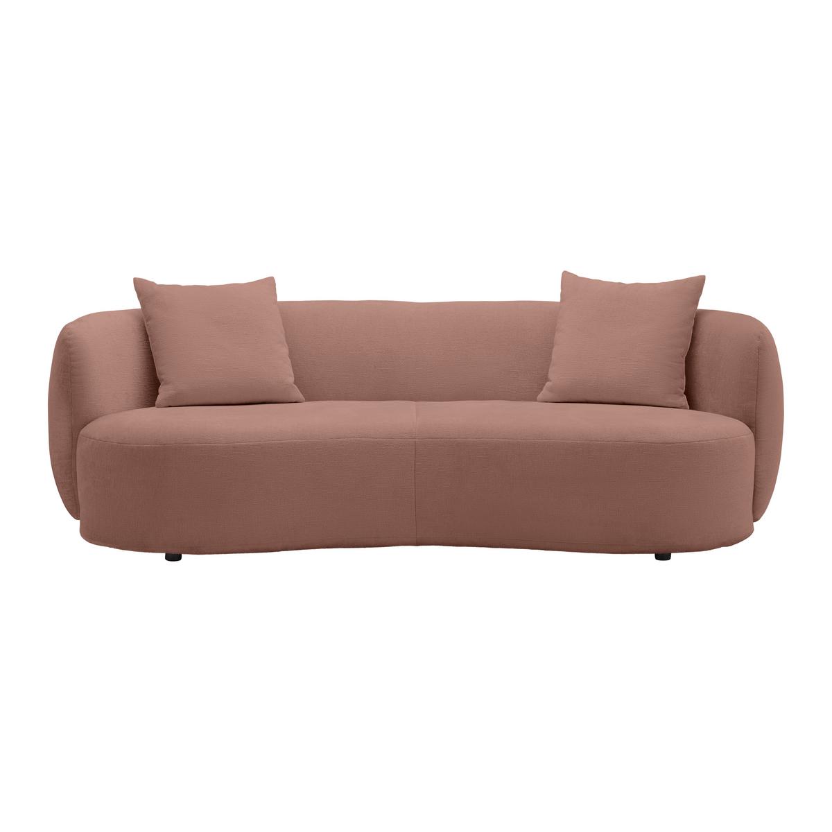 Bigsofa Leonas Rosa - Schwarz/Rosa, MODERN, Kunststoff/Textil (235/72/110cm) - Premium Living